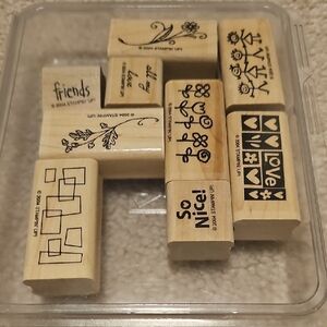 Stampin' Up! Friends and Love Wooden Stamp Collection